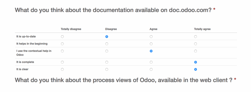 Odoo - Sample 3 for three columns