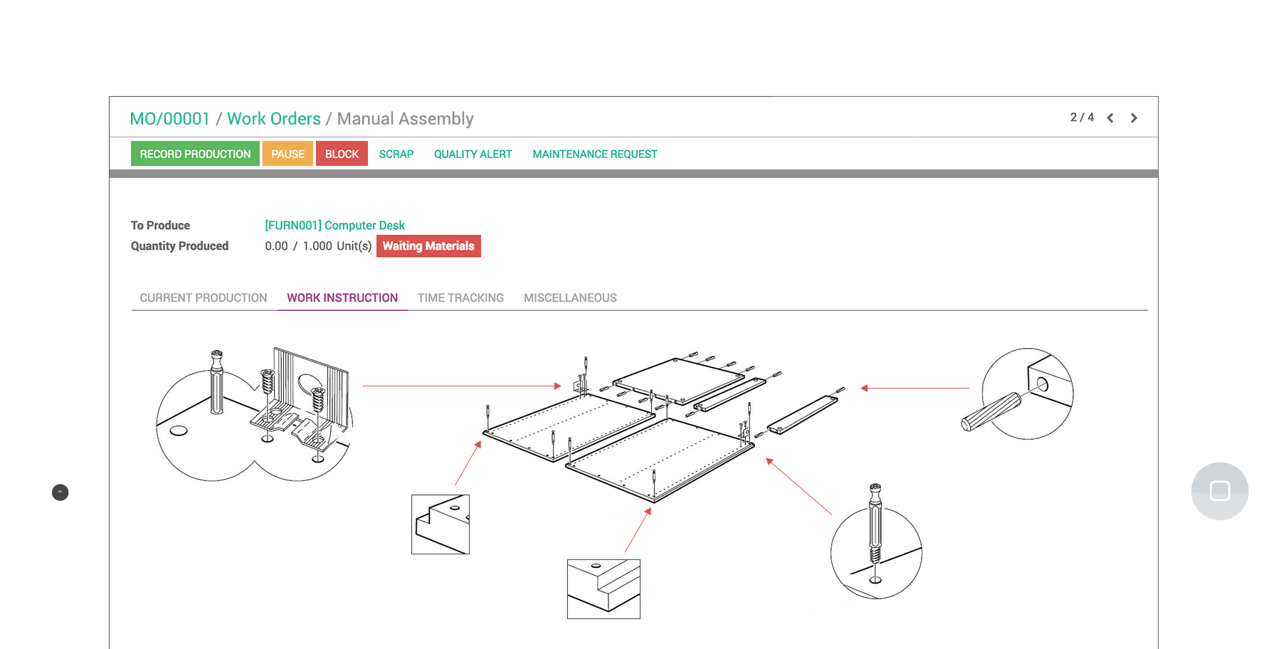 Odoo text and image block